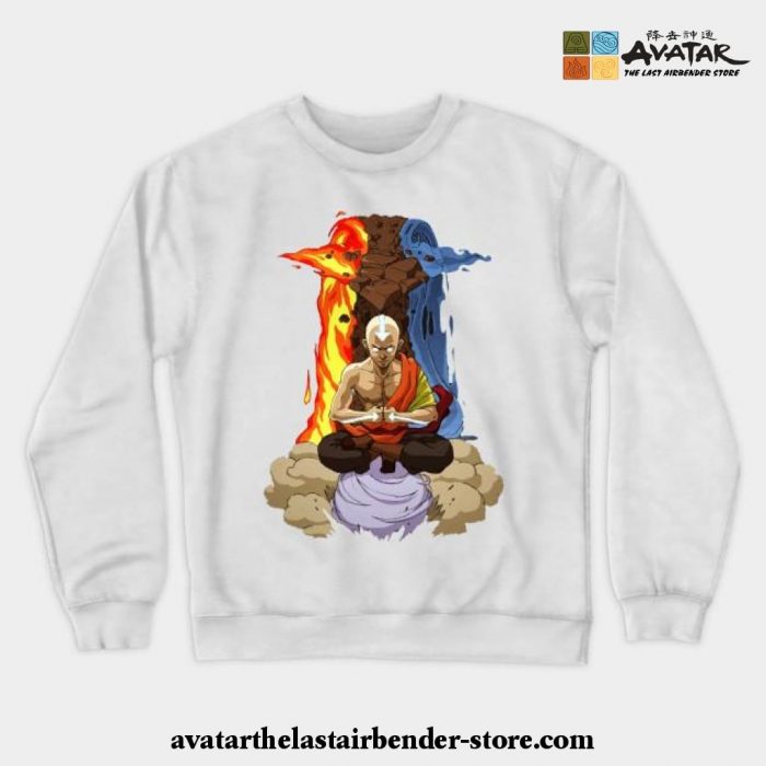Avatar The Last Air Bender Crewneck Sweatshirt White / S
