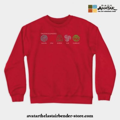 The Five Elements Avatar Crewneck Sweatshirt Red / S