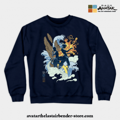 The Two Avatars Crewneck Sweatshirt Navy Blue / S